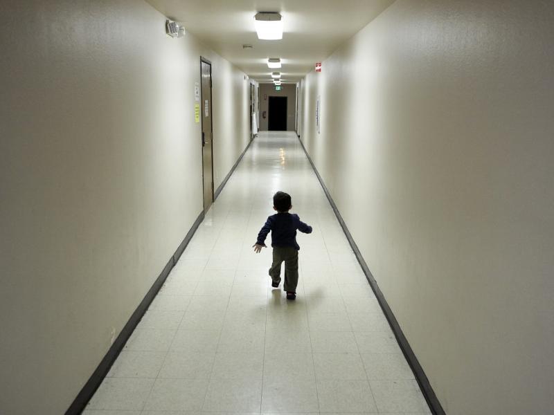 An asylum-seeking boy Central American boy runs after arriving from an immigration detention center to a shelter in San Diego in December 2018. An asylum-seeking boy Central American boy runs after arriving from an immigration detention center to a shelter in San Diego in December 2018.