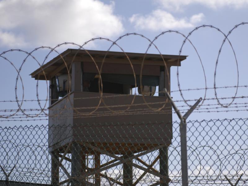 A tower overlooking Camp Delta at the Guantánamo Bay naval base in 2009. A tower overlooking Camp Delta at the Guantánamo Bay naval base in 2009.