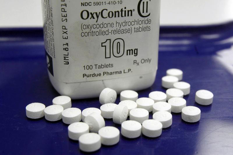 A 2013 file photo shows OxyContin pills at a pharmacy in Montpelier, Vt. A 2013 file photo shows OxyContin pills at a pharmacy in Montpelier, Vt.