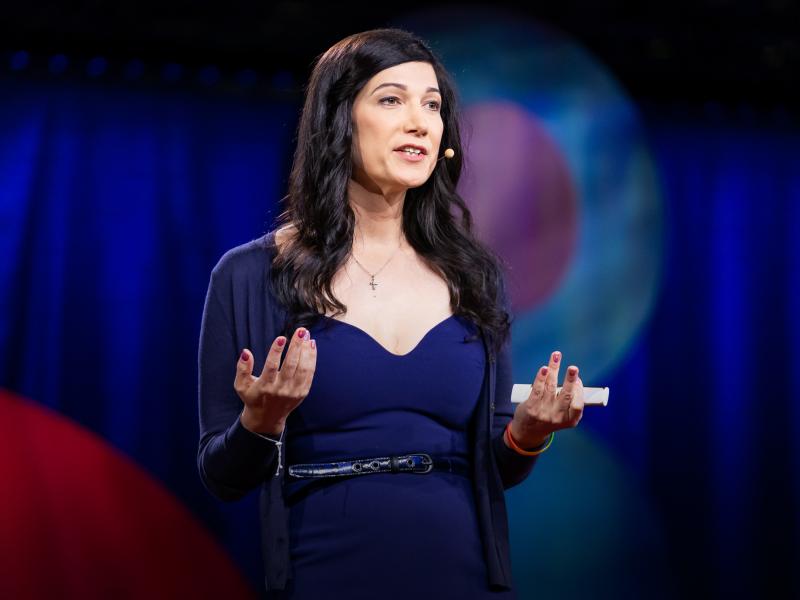 Karissa Sanbonmatsu speaks at TEDWomen 2018. Photo: Marla Aufmuth Karissa Sanbonmatsu speaks at TEDWomen 2018. Photo: Marla Aufmuth