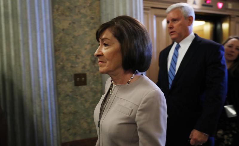 Sen. Susan Collins, R-Maine, arrives on Capitol Hill on Friday. Collins voted to advance Brett Kavanaugh's nomination and announced Friday afternoon that she will vote to confirm Kavanaugh to the Supreme Court. Sen. Susan Collins, R-Maine, arrives on Capitol Hill on Friday. Collins voted to advance Brett Kavanaugh's nomination and announced Friday afternoon that she will vote to confirm Kavanaugh to the Supreme Court.