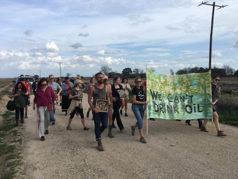 "Keep it in the ground" activists protesting the Bayou Bridge Pipeline on February 17, 2018 near Belle Rose, Louisiana. "Keep it in the ground" activists protesting the Bayou Bridge Pipeline on February 17, 2018 near Belle Rose, Louisiana.