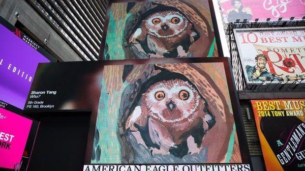 Who? by Sharon Yang, 10, a fifth-grader in Brooklyn. Of this work, she says: "I put a lot of effort in my artwork to make the texture on the tree and the feathers on the owl." Who? by Sharon Yang, 10, a fifth-grader in Brooklyn. Of this work, she says: "I put a lot of effort in my artwork to make the texture on the tree and the feathers on the owl."