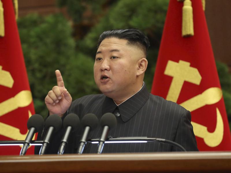 North Korean leader Kim Jong Un speaks Tuesday during a Politburo meeting of the ruling Workers' Party in Pyongyang. North Korean leader Kim Jong Un speaks Tuesday during a Politburo meeting of the ruling Workers' Party in Pyongyang.