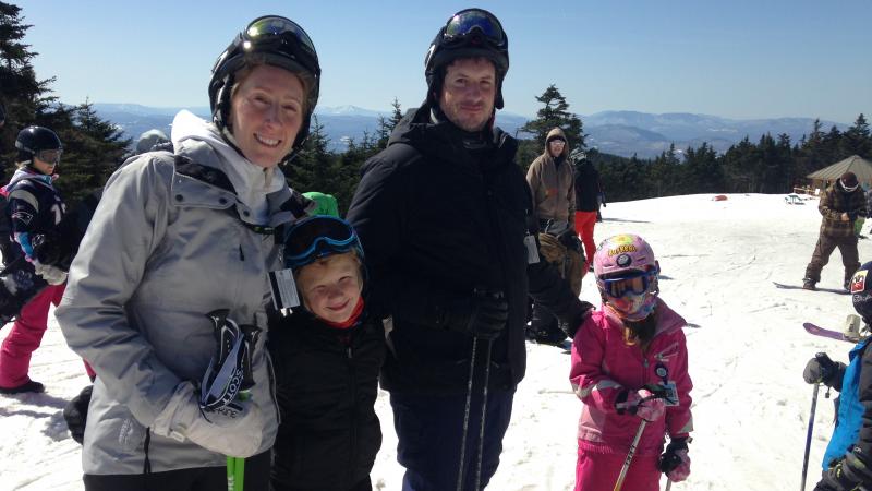Paige and Bjorn Bellenbaum pose while on a skiing trip with their two kids, Max, 9, and Ella, 7. After Paige sought help for what she learned to be postpartum depression, the Bellenbaums say they feel stronger now. Paige and Bjorn Bellenbaum pose while on a skiing trip with their two kids, Max, 9, and Ella, 7. After Paige sought help for what she learned to be postpartum depression, the Bellenbaums say they feel stronger now.