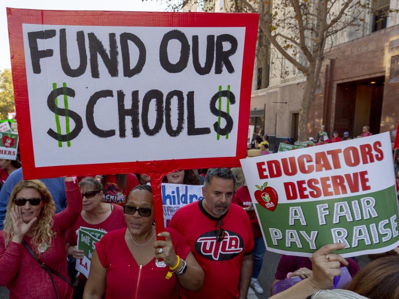 Teachers in the nation's second-largest school district will go on strike on Monday if there's no settlement of its long-running contract dispute. Teachers in the nation's second-largest school district will go on strike on Monday if there's no settlement of its long-running contract dispute.