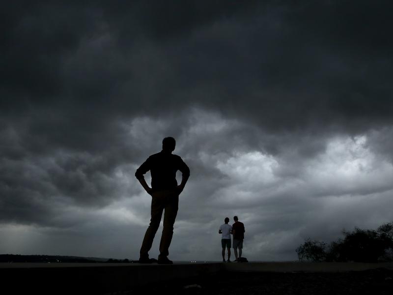 People watch from the Liberty Memorial as a severe storm that dropped several tornadoes earlier approaches downtown Kansas City, Mo., Tuesday, shortly before striking Douglas County, Kansas. People watch from the Liberty Memorial as a severe storm that dropped several tornadoes earlier approaches downtown Kansas City, Mo., Tuesday, shortly before striking Douglas County, Kansas.