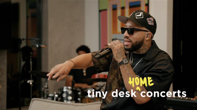 Larry June performs a Tiny Desk (home) concert. Larry June performs a Tiny Desk (home) concert.