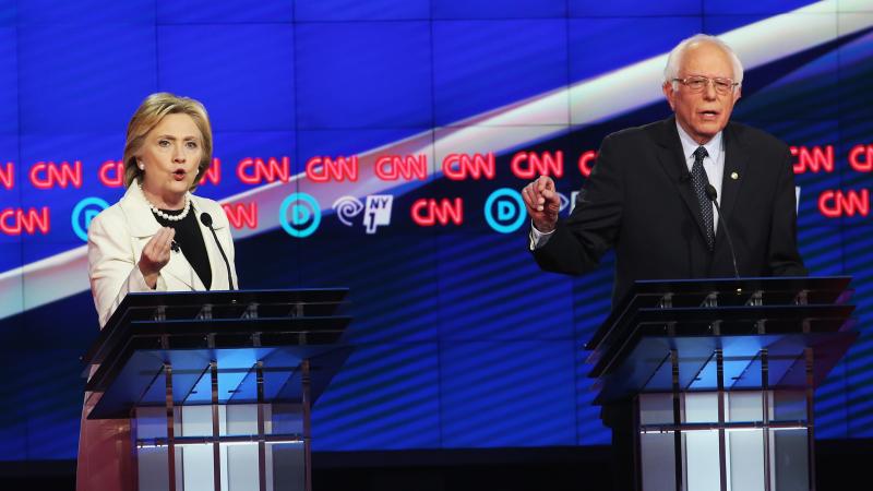 Hillary Clinton and Bernie Sanders both showed flashes of animosity bordering on contempt during Thursday's Democratic presidential primary debate in Brooklyn. The New York state primaries are Tuesday. Hillary Clinton and Bernie Sanders both showed flashes of animosity bordering on contempt during Thursday's Democratic presidential primary debate in Brooklyn. The New York state primaries are Tuesday.
