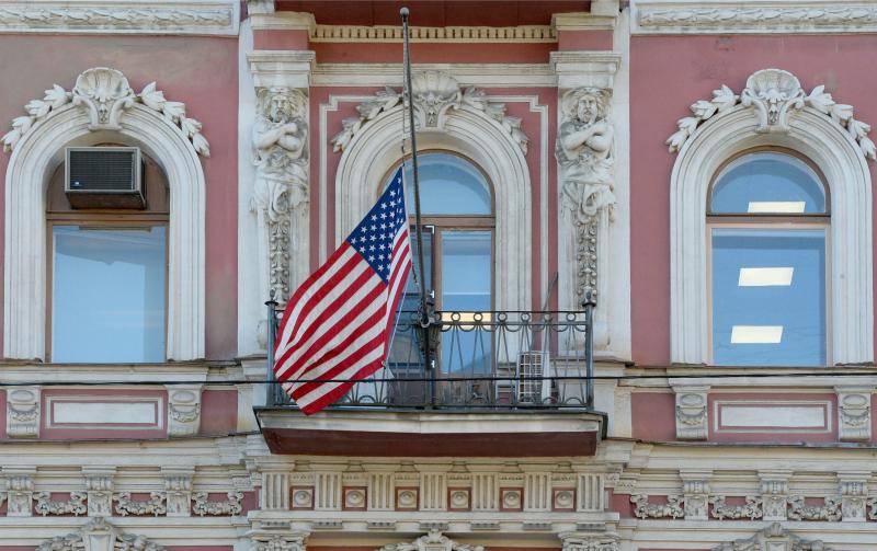 The U.S. Consulate building in St. Petersburg, Russia, was closed earlier this year in tit-for-tat diplomatic penalties between the two countries. The U.S. Consulate building in St. Petersburg, Russia, was closed earlier this year in tit-for-tat diplomatic penalties between the two countries.