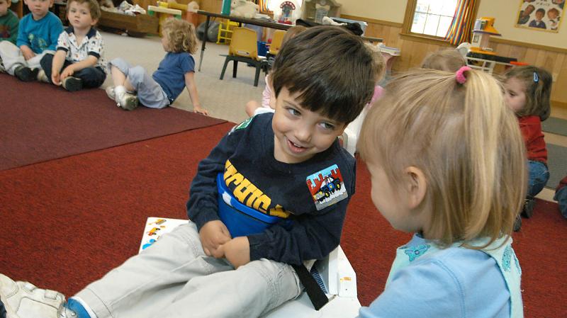 Samuel Habib, seen here at 3 years old, sits in his supportive corner chair in class. Samuel, who has cerebral palsy, is now 14 and is headed to high school. Dan Habib, Samuel's father, is an advocate for inclusion and made a film about his son called Inc Samuel Habib, seen here at 3 years old, sits in his supportive corner chair in class. Samuel, who has cerebral palsy, is now 14 and is headed to high school. Dan Habib, Samuel's father, is an advocate for inclusion and made a film about his son called Inc