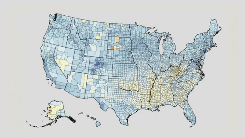 Longevity disparities in the U.S. have developed depending on where people live, new research shows. Longevity disparities in the U.S. have developed depending on where people live, new research shows.