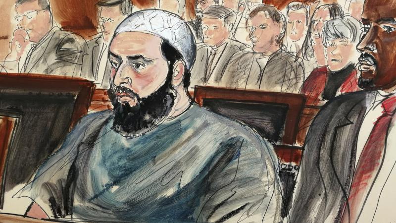 A courtroom drawing of Ahmad Khan Rahimi Tuesday when he was sentenced to life in prison. A courtroom drawing of Ahmad Khan Rahimi Tuesday when he was sentenced to life in prison.