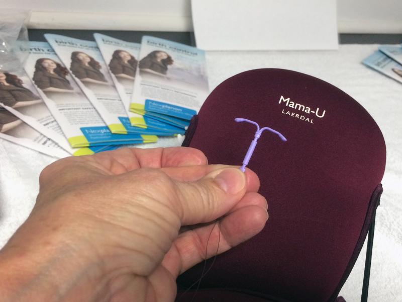 A number of states recently have dedicated more money to educating women and health care providers about the 99 percent effectiveness of long-acting, reversible forms of contraception, like the intrauterine device, or IUD — shown here. A number of states recently have dedicated more money to educating women and health care providers about the 99 percent effectiveness of long-acting, reversible forms of contraception, like the intrauterine device, or IUD — shown here.