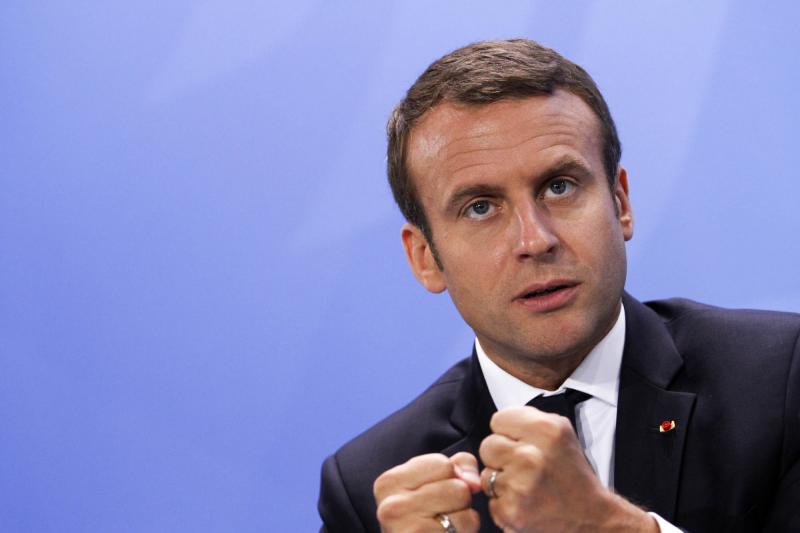 French President Emmanuel Macron speaks a Press conference after a meeting of European Union leaders at the Chancellery on June 29, 2017 in Berlin, Germany. French President Emmanuel Macron speaks a Press conference after a meeting of European Union leaders at the Chancellery on June 29, 2017 in Berlin, Germany.