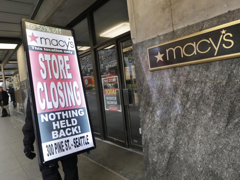 Macy's is cutting 2,000 jobs and closing about 125 stores, such as this one in Seattle, the company announced Tuesday. Macy's is cutting 2,000 jobs and closing about 125 stores, such as this one in Seattle, the company announced Tuesday.