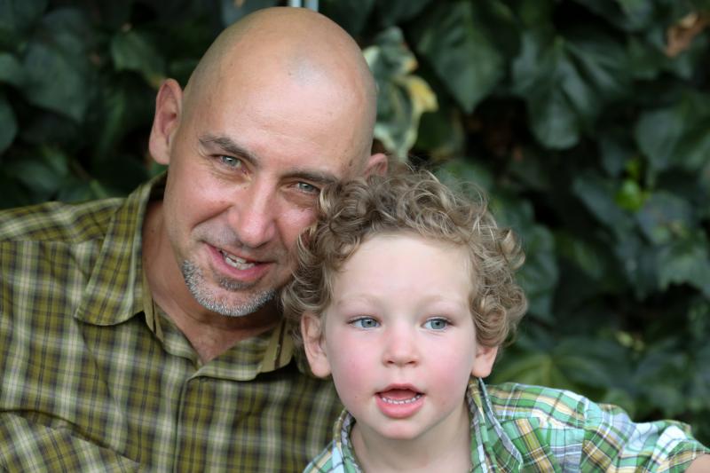 Dale Conour with his son Quinn, 2. Conour's two children from a previous marriage were already young men when Quinn was born. Dale Conour with his son Quinn, 2. Conour's two children from a previous marriage were already young men when Quinn was born.