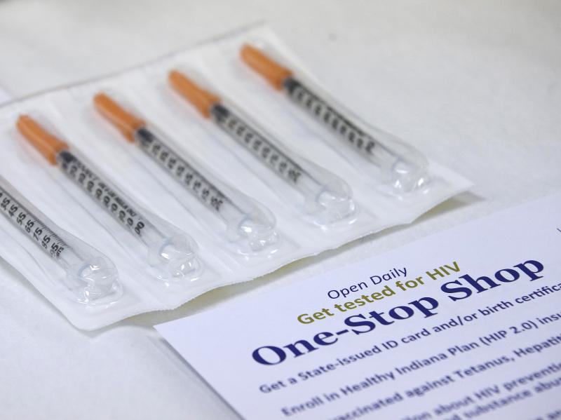 A needle exchange program at the Austin Community Outreach Center in Austin, Ind., is aimed at stopping spread of HIV. A needle exchange program at the Austin Community Outreach Center in Austin, Ind., is aimed at stopping spread of HIV.