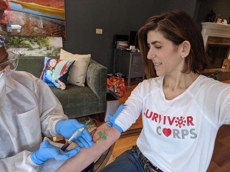 After testing positive for COVID-19, Diana Berrent established Survivor Corps, a grassroots clearinghouse for COVID-19 survivors interested in donating blood plasma to organizations developing therapies that might combat the disease. After testing positive for COVID-19, Diana Berrent established Survivor Corps, a grassroots clearinghouse for COVID-19 survivors interested in donating blood plasma to organizations developing therapies that might combat the disease.