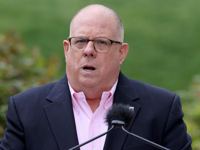Maryland Governor Larry Hogan is co-chair of the bipartisan group No Labels. Hogan is seen above talking to reporters during a news briefing about the coronavirus pandemic in Annapolis, Md., in April. Maryland Governor Larry Hogan is co-chair of the bipartisan group No Labels. Hogan is seen above talking to reporters during a news briefing about the coronavirus pandemic in Annapolis, Md., in April.