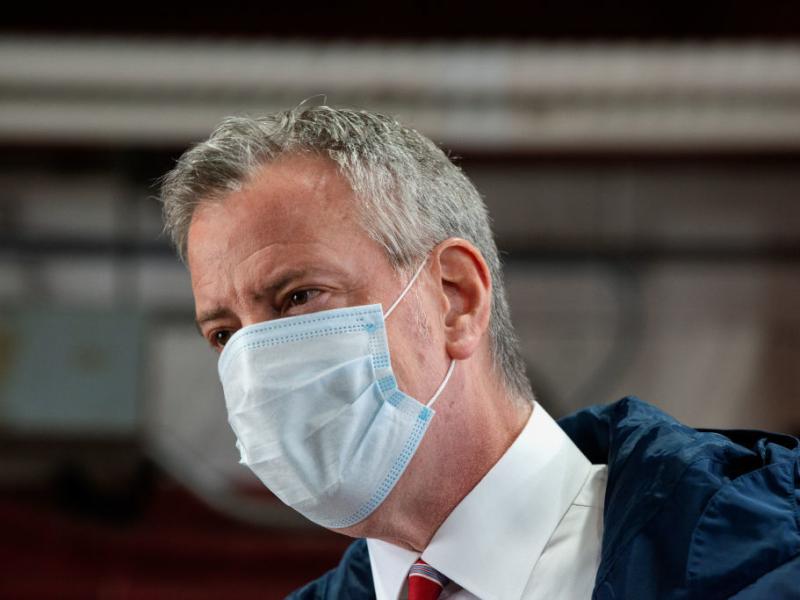 In New York City, homicides were up nearly 40% over the previous year by Dec. 20, 2020. Mayor Bill de Blasio said the numbers should worry New Yorkers. In New York City, homicides were up nearly 40% over the previous year by Dec. 20, 2020. Mayor Bill de Blasio said the numbers should worry New Yorkers.