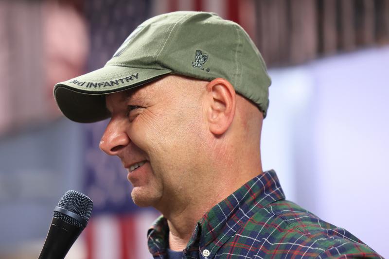 Pennsylvania Republican candidate for governor Doug Mastriano speaks during a rally at Archery Addictions on Friday in Lehighton, Pa. Pennsylvania Republican candidate for governor Doug Mastriano speaks during a rally at Archery Addictions on Friday in Lehighton, Pa.