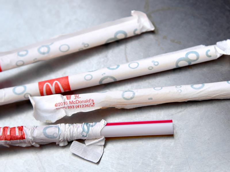 McDonald's said Friday its restaurants across the U.K. and Ireland will start swapping out plastic straws for paper ones. McDonald's said Friday its restaurants across the U.K. and Ireland will start swapping out plastic straws for paper ones.