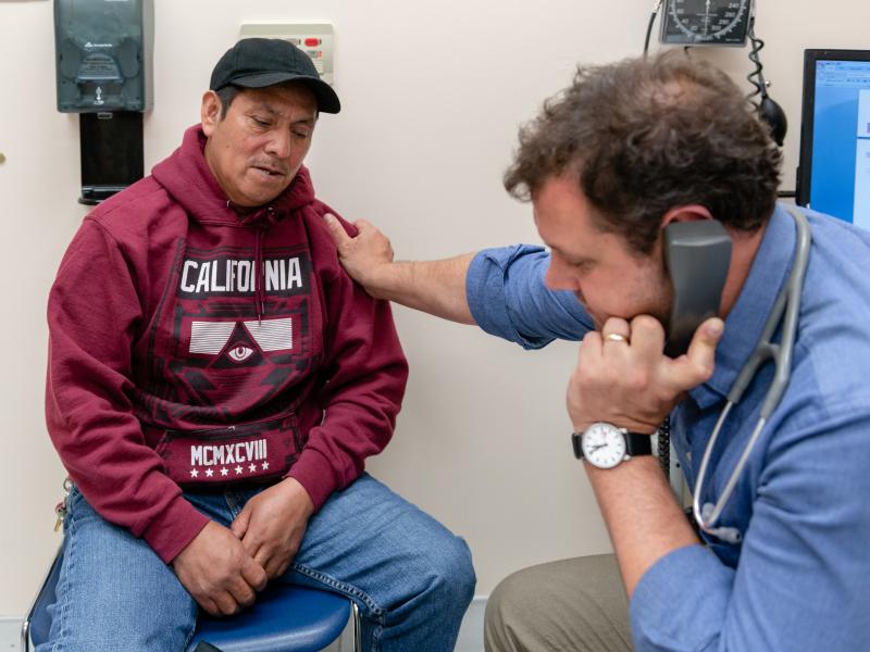 Juan Lopez Aguilar (left), a Maya man who fled violence in Guatemala three years ago, tells Dr. Nick Nelson he fears returning to the land of his birth. "There are a lot of gangs," he tells the doctor. "They want to kill people in my community." Juan Lopez Aguilar (left), a Maya man who fled violence in Guatemala three years ago, tells Dr. Nick Nelson he fears returning to the land of his birth. "There are a lot of gangs," he tells the doctor. "They want to kill people in my community."