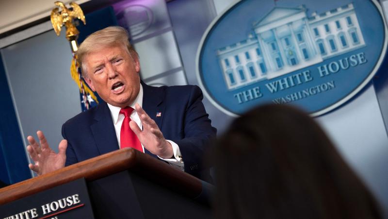 President Trump speaks during the daily briefing Friday on the novel coronavirus. President Trump speaks during the daily briefing Friday on the novel coronavirus.