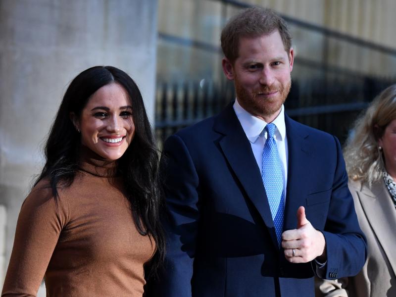 Meghan and Prince Harry as they leave Canada House in London on Tuesday. Meghan and Prince Harry as they leave Canada House in London on Tuesday.