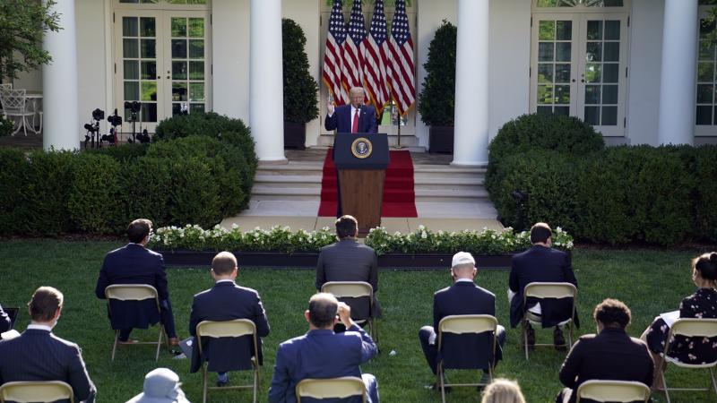 Like his predecessors, President Trump often uses the Rose Garden for ceremonies and news conferences. Like his predecessors, President Trump often uses the Rose Garden for ceremonies and news conferences.