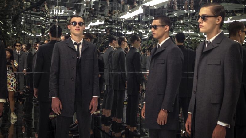 Designer Thom Browne says he usually shows his men's collections in Paris, but he felt it was important to support the first Fashion Week for men in New York. Designer Thom Browne says he usually shows his men's collections in Paris, but he felt it was important to support the first Fashion Week for men in New York.