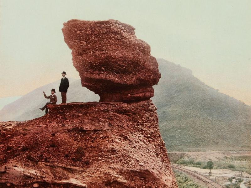 book jacket art cropped detailPermission Line reads:"Pulpit Rock, Echo Cañon, Utah, 1900 by William Henry Jackson. Used by permission of the High Museum of Art, Atlanta." book jacket art cropped detailPermission Line reads:"Pulpit Rock, Echo Cañon, Utah, 1900 by William Henry Jackson. Used by permission of the High Museum of Art, Atlanta."