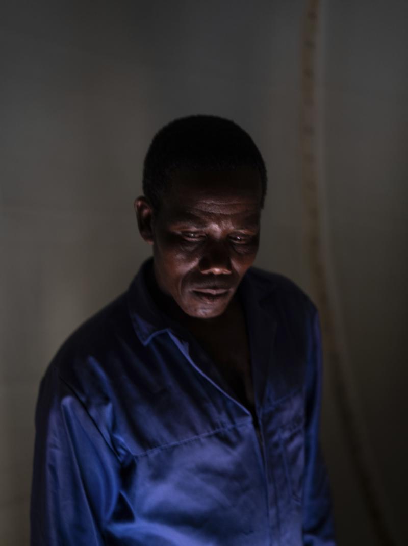 Salamao Mausse stands inside the dome of a radar station that stopped running in 2012. He still cleans it every few days, just in case it's ever repaired. Salamao Mausse stands inside the dome of a radar station that stopped running in 2012. He still cleans it every few days, just in case it's ever repaired.
