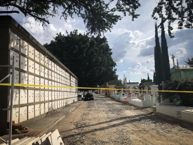 A site in a Guadalajara cemetery last week, where the state wants to bury the bodies that are currently stacked up at the local morgue. A site in a Guadalajara cemetery last week, where the state wants to bury the bodies that are currently stacked up at the local morgue.