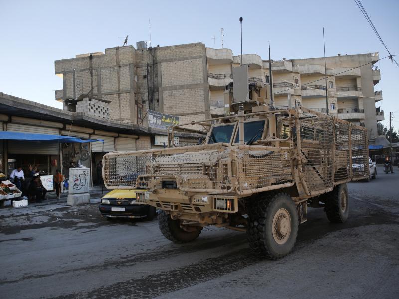 U.S. troops patrolling in Manbij, Syria, in April. More than 2,000 U.S. troops are on the ground there. U.S. troops patrolling in Manbij, Syria, in April. More than 2,000 U.S. troops are on the ground there.