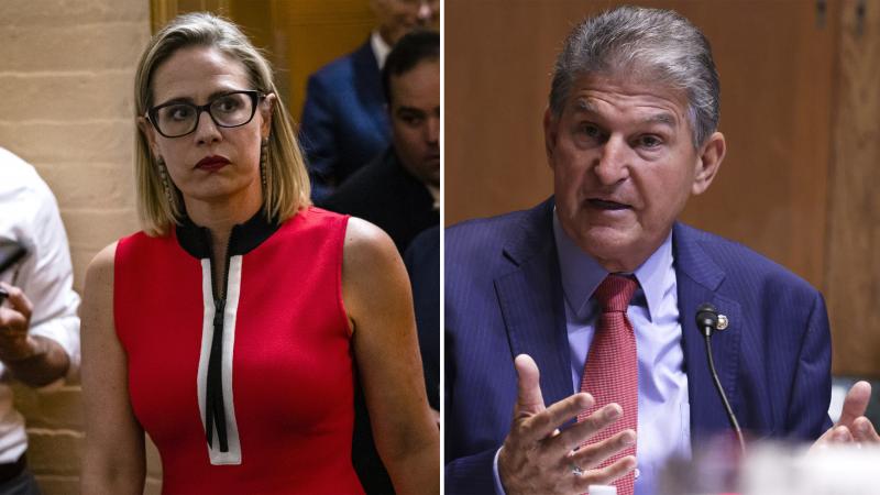 U.S. Sens. Kyrsten Sinema, D-Ariz., and Joe Manchin, D-W.Va., are the two most prominent Democrats to support the notion that the Senate needs to pursue bipartisan legislation on virtually every front. U.S. Sens. Kyrsten Sinema, D-Ariz., and Joe Manchin, D-W.Va., are the two most prominent Democrats to support the notion that the Senate needs to pursue bipartisan legislation on virtually every front.
