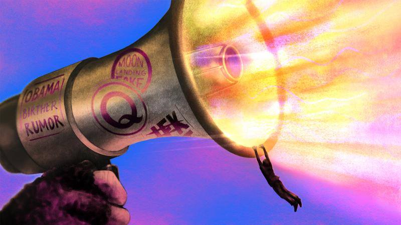 False conspiracy theories have always been a part of U.S. history, but experts say they're spreading faster and wider than ever before. False conspiracy theories have always been a part of U.S. history, but experts say they're spreading faster and wider than ever before.