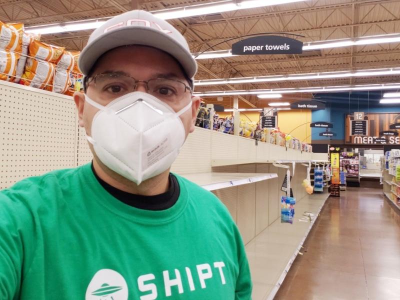 Willy Solis, who delivers groceries for the app Shipt in Denton, Texas, says the coronavirus pandemic has elevated the voices of workers like him, who are risking their lives to do essential jobs. Willy Solis, who delivers groceries for the app Shipt in Denton, Texas, says the coronavirus pandemic has elevated the voices of workers like him, who are risking their lives to do essential jobs.