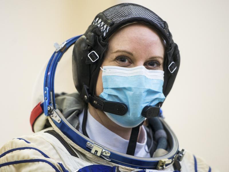 NASA astronaut Kate Rubins participates in Soyuz qualification exams on Wednesday at the Gagarin Cosmonaut Training Center just outside Moscow. NASA astronaut Kate Rubins participates in Soyuz qualification exams on Wednesday at the Gagarin Cosmonaut Training Center just outside Moscow.