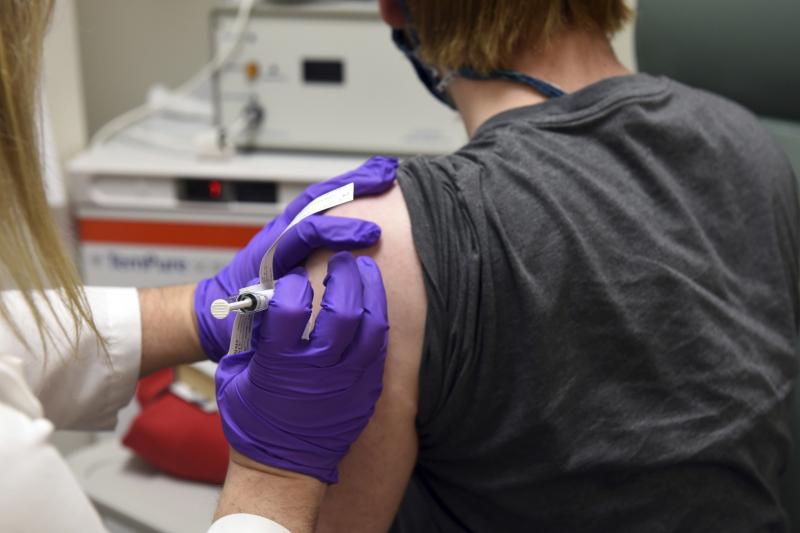 The first patient enrolled in Pfizer's COVID-19 coronavirus vaccine clinical trial at the University of Maryland School of Medicine in Baltimore, receives an injection in May. Pfizer's candidate for a coronavirus vaccine is one of number that are in vario The first patient enrolled in Pfizer's COVID-19 coronavirus vaccine clinical trial at the University of Maryland School of Medicine in Baltimore, receives an injection in May. Pfizer's candidate for a coronavirus vaccine is one of number that are in vario