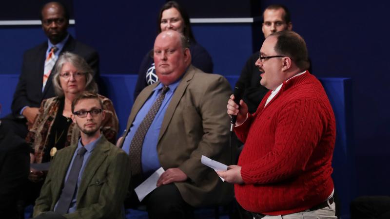 Here's the moment when Ken Bone became a household name. Bone asked a question about energy policy during the second presidential debate in St. Louis. Here's the moment when Ken Bone became a household name. Bone asked a question about energy policy during the second presidential debate in St. Louis.