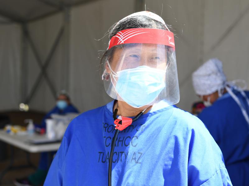 Diana Hu is a pediatrician at Tuba City Regional Health Care Corporation and a member of the Navajo epidemiology response team. Diana Hu is a pediatrician at Tuba City Regional Health Care Corporation and a member of the Navajo epidemiology response team.