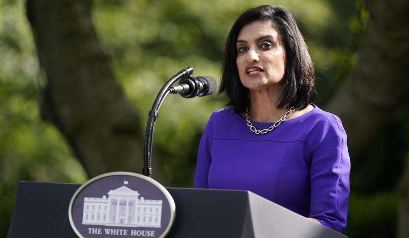 Administrator of the Centers for Medicare and Medicaid Services Seema Verma, pictured at a White House event last month, says her agency will be stepping up fines for nursing homes that fail to sufficiently control infections. Administrator of the Centers for Medicare and Medicaid Services Seema Verma, pictured at a White House event last month, says her agency will be stepping up fines for nursing homes that fail to sufficiently control infections.