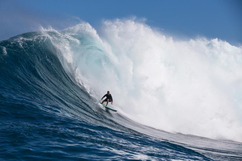 Cunningham shot this image of Paige Alms during a free surf in Maui on Jan. 12, 2018 Cunningham shot this image of Paige Alms during a free surf in Maui on Jan. 12, 2018