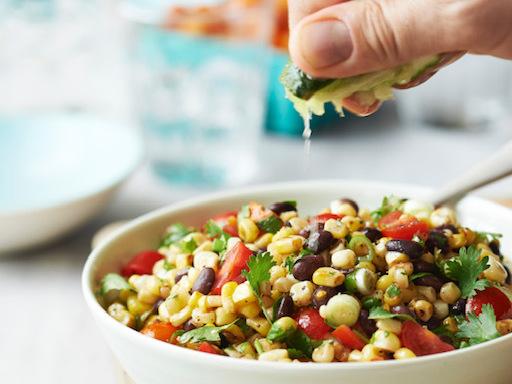 Freitag says her corn salad — from her book, The Chef Next Door — is a simple dish prepared with mostly pantry items. Freitag says her corn salad — from her book, The Chef Next Door — is a simple dish prepared with mostly pantry items.