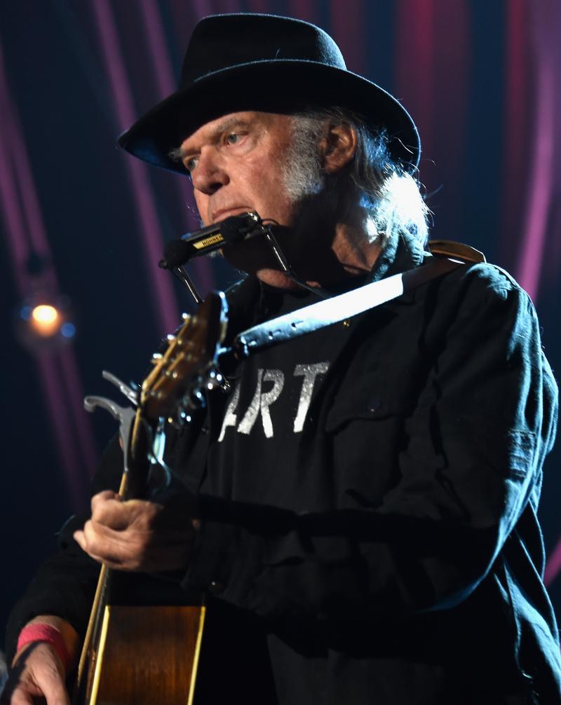Neil Young says he supports Bernie Sanders — and that Donald Trump shouldn't have used his song "Rockin' in the Free World." He's seen here performing in Los Angeles earlier this year. Neil Young says he supports Bernie Sanders — and that Donald Trump shouldn't have used his song "Rockin' in the Free World." He's seen here performing in Los Angeles earlier this year.