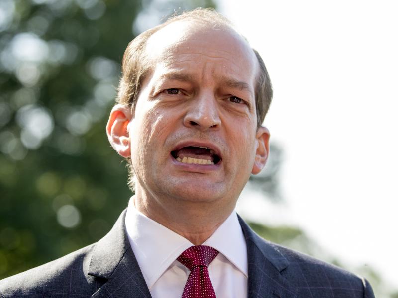 Alex Acosta said Friday he is stepping down as labor secretary so his handling of a 2008 prosecution of Jeffrey Epstein won't distract from the U.S. economy's "amazing" performance. Alex Acosta said Friday he is stepping down as labor secretary so his handling of a 2008 prosecution of Jeffrey Epstein won't distract from the U.S. economy's "amazing" performance.