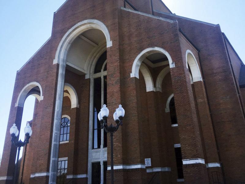 The sanctuary at Briarwood Presbyterian Church, in Birmingham, Ala. Alabama Gov. Kay Ivey has signed legislation permitting the church to hire its own police force. The sanctuary at Briarwood Presbyterian Church, in Birmingham, Ala. Alabama Gov. Kay Ivey has signed legislation permitting the church to hire its own police force.