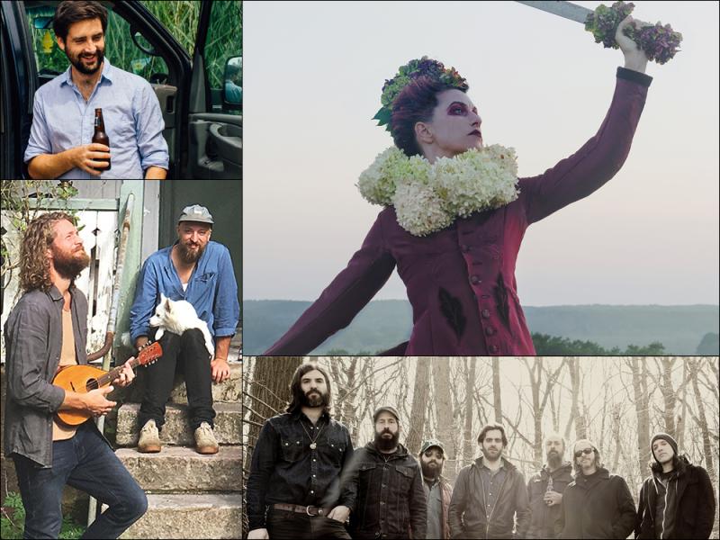 Clockwise from upper left: Pkew Pkew Pkew, Amanda Palmer, Budos Band, Daniel Norgren Clockwise from upper left: Pkew Pkew Pkew, Amanda Palmer, Budos Band, Daniel Norgren